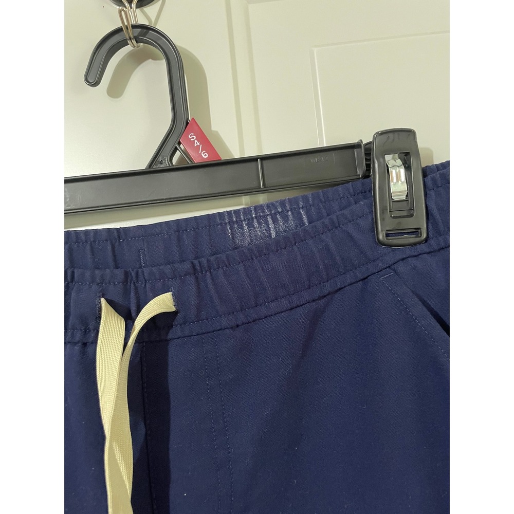 FIGS Scrub Set Women Sm Navy Blue Good Technical Collection Joggers Button Top - Picture 8 of 10